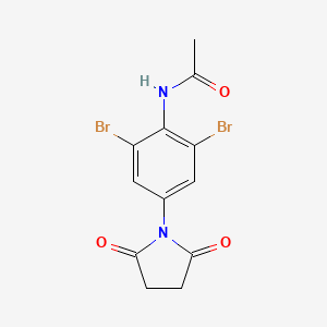 N-[2,6-dibromo-4-(2,5-dioxopyrrolidin-1-yl)phenyl]acetamide