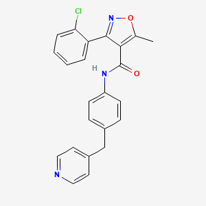 3-(2-chlorophenyl)-5-methyl-N-[4-(pyridin-4-ylmethyl)phenyl]-1,2-oxazole-4-carboxamide