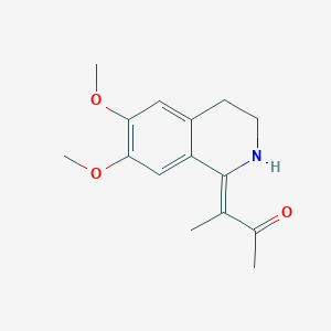 molecular formula C15H19NO3 B11523996 (3Z)-3-(6,7-dimethoxy-3,4-dihydroisoquinolin-1(2H)-ylidene)butan-2-one 