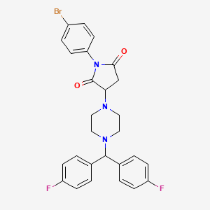 3-{4-[Bis(4-fluorophenyl)methyl]piperazin-1-yl}-1-(4-bromophenyl)pyrrolidine-2,5-dione