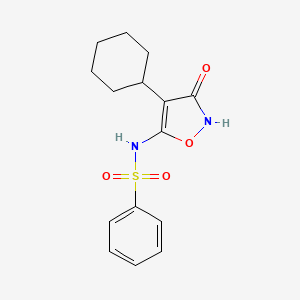 N-(4-Cyclohexyl-3-oxo-2,3-dihydroisoxazol-5-yl)benzenesulfonamide