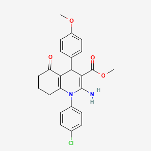 Methyl 2-amino-1-(4-chlorophenyl)-4-(4-methoxyphenyl)-5-oxo-1,4,5,6,7,8-hexahydroquinoline-3-carboxylate