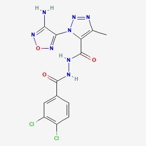 1-(4-amino-1,2,5-oxadiazol-3-yl)-N'-(3,4-dichlorobenzoyl)-4-methyl-1H-1,2,3-triazole-5-carbohydrazide