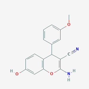 2-Amino-7-hydroxy-4-(3-methoxyphenyl)-4H-chromene-3-carbonitrile