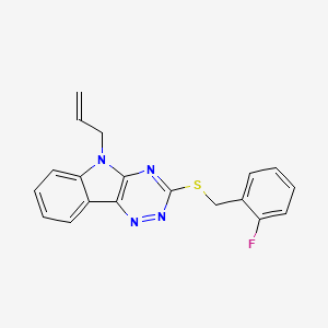 3-[(2-fluorobenzyl)sulfanyl]-5-(prop-2-en-1-yl)-5H-[1,2,4]triazino[5,6-b]indole