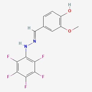 2-methoxy-4-{(E)-[2-(pentafluorophenyl)hydrazinylidene]methyl}phenol