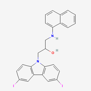 molecular formula C25H20I2N2O B11524187 1-(3,6-diiodo-9H-carbazol-9-yl)-3-(naphthalen-1-ylamino)propan-2-ol 