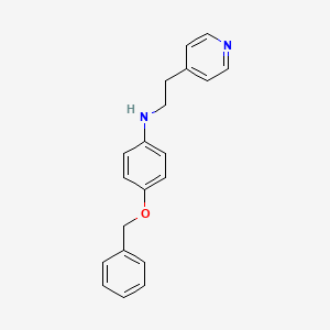 molecular formula C20H20N2O B11524215 Benzenamine, 4-benzyloxy-N-[2-(4-pyridyl)ethyl]- 