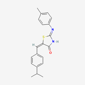 (5E)-2-(4-methylanilino)-5-[(4-propan-2-ylphenyl)methylidene]-1,3-thiazol-4-one