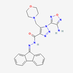 1-(4-amino-1,2,5-oxadiazol-3-yl)-N'-(9H-fluoren-9-ylidene)-5-(morpholin-4-ylmethyl)-1H-1,2,3-triazole-4-carbohydrazide