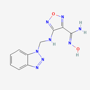 4-[(1H-benzotriazol-1-ylmethyl)amino]-N'-hydroxy-1,2,5-oxadiazole-3-carboximidamide