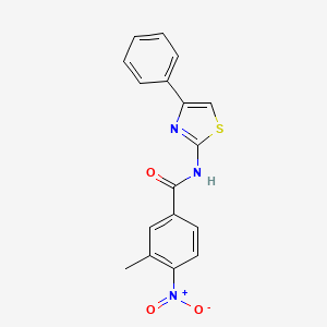 3-methyl-4-nitro-N-(4-phenyl-1,3-thiazol-2-yl)benzamide