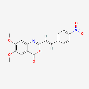 6,7-dimethoxy-2-[(E)-2-(4-nitrophenyl)ethenyl]-4H-3,1-benzoxazin-4-one