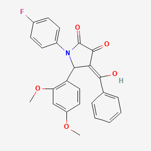 5-(2,4-dimethoxyphenyl)-1-(4-fluorophenyl)-3-hydroxy-4-(phenylcarbonyl)-1,5-dihydro-2H-pyrrol-2-one