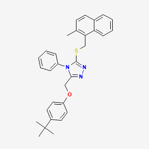 3-[(4-tert-butylphenoxy)methyl]-5-{[(2-methylnaphthalen-1-yl)methyl]sulfanyl}-4-phenyl-4H-1,2,4-triazole