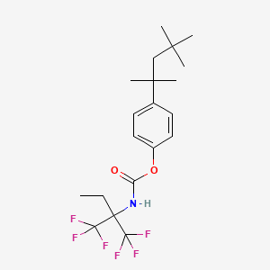 4-(2,4,4-Trimethylpentan-2-YL)phenyl N-[1,1,1-trifluoro-2-(trifluoromethyl)butan-2-YL]carbamate