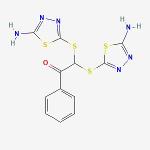 2,2-Bis[(5-amino-1,3,4-thiadiazol-2-yl)sulfanyl]-1-phenylethanone