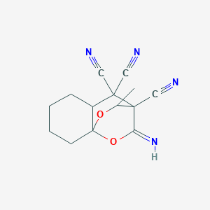 2-imino-10-methyltetrahydro-8a,3-(epoxymethano)chromene-3,4,4(2H,4aH)-tricarbonitrile