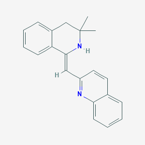 molecular formula C21H20N2 B11524411 2-[(Z)-(3,3-dimethyl-3,4-dihydroisoquinolin-1(2H)-ylidene)methyl]quinoline 