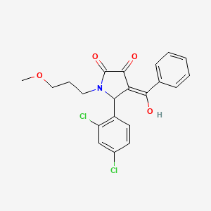 5-(2,4-dichlorophenyl)-3-hydroxy-1-(3-methoxypropyl)-4-(phenylcarbonyl)-1,5-dihydro-2H-pyrrol-2-one