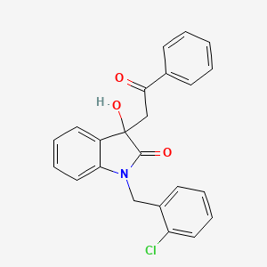 1-(2-chlorobenzyl)-3-hydroxy-3-(2-oxo-2-phenylethyl)-1,3-dihydro-2H-indol-2-one