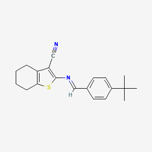 Benzothiophene-3-carbonitrile, 4,5,6,7-tetrahydro-2-(4-tert-butylbenzylidenamino)-