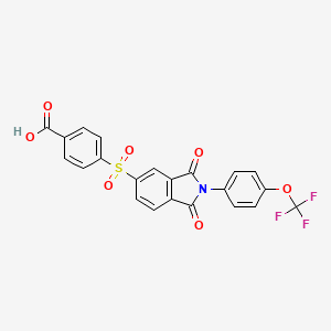 4-({1,3-dioxo-2-[4-(trifluoromethoxy)phenyl]-2,3-dihydro-1H-isoindol-5-yl}sulfonyl)benzoic acid