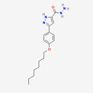 3-[4-(octyloxy)phenyl]-1H-pyrazole-5-carbohydrazide