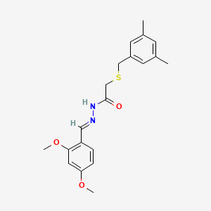 N'-[(E)-(2,4-dimethoxyphenyl)methylidene]-2-[(3,5-dimethylbenzyl)sulfanyl]acetohydrazide