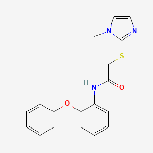 2-[(1-methyl-1H-imidazol-2-yl)sulfanyl]-N-(2-phenoxyphenyl)acetamide