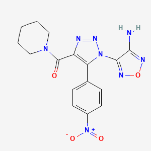 [1-(4-amino-1,2,5-oxadiazol-3-yl)-5-(4-nitrophenyl)-1H-1,2,3-triazol-4-yl](piperidin-1-yl)methanone