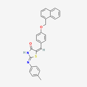 (5E)-2-(4-methylanilino)-5-[[4-(naphthalen-1-ylmethoxy)phenyl]methylidene]-1,3-thiazol-4-one