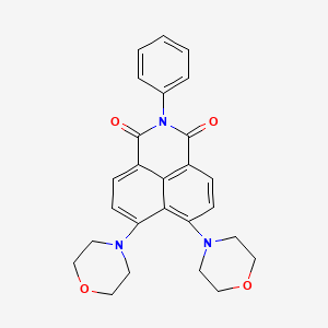 molecular formula C26H25N3O4 B11524573 6,7-dimorpholino-2-phenyl-1H-benzo[de]isoquinoline-1,3(2H)-dione 