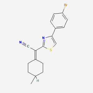 2-[4-(4-Bromophenyl)-1,3-thiazol-2-yl]-2-(4-methylcyclohexylidene)acetonitrile