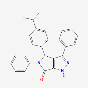 3,5-diphenyl-4-[4-(propan-2-yl)phenyl]-4,5-dihydropyrrolo[3,4-c]pyrazol-6(1H)-one