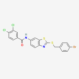 N-{2-[(4-bromobenzyl)sulfanyl]-1,3-benzothiazol-6-yl}-3,4-dichlorobenzamide