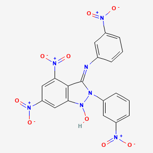 molecular formula C19H11N7O9 B11524687 4,6-dinitro-N,2-bis(3-nitrophenyl)-2H-indazol-3-amine 1-oxide 