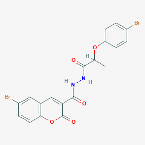 6-bromo-N'-[2-(4-bromophenoxy)propanoyl]-2-oxo-2H-chromene-3-carbohydrazide