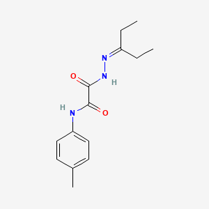 N-(4-methylphenyl)-2-oxo-2-[2-(pentan-3-ylidene)hydrazinyl]acetamide