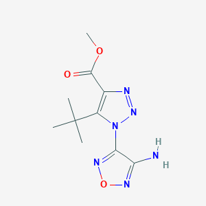 molecular formula C10H14N6O3 B11524699 methyl 1-(4-amino-1,2,5-oxadiazol-3-yl)-5-tert-butyl-1H-1,2,3-triazole-4-carboxylate 