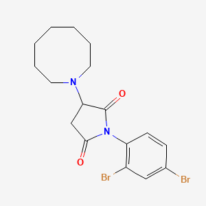 3-(Azocan-1-yl)-1-(2,4-dibromophenyl)pyrrolidine-2,5-dione