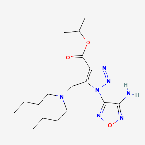 molecular formula C17H29N7O3 B11524734 propan-2-yl 1-(4-amino-1,2,5-oxadiazol-3-yl)-5-[(dibutylamino)methyl]-1H-1,2,3-triazole-4-carboxylate 