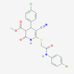 Methyl 6-({2-[(4-bromophenyl)amino]-2-oxoethyl}sulfanyl)-4-(4-chlorophenyl)-5-cyano-2-oxo-1,2,3,4-tetrahydropyridine-3-carboxylate