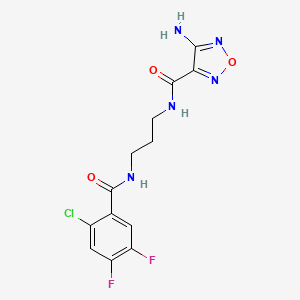 4-amino-N-(3-{[(2-chloro-4,5-difluorophenyl)carbonyl]amino}propyl)-1,2,5-oxadiazole-3-carboxamide