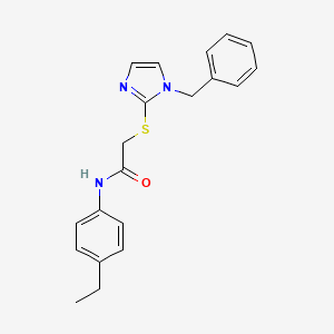 2-[(1-benzyl-1H-imidazol-2-yl)sulfanyl]-N-(4-ethylphenyl)acetamide