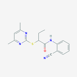 N-(2-cyanophenyl)-2-[(4,6-dimethylpyrimidin-2-yl)sulfanyl]butanamide