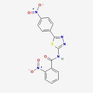 2-nitro-N-[5-(4-nitrophenyl)-1,3,4-thiadiazol-2-yl]benzamide