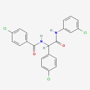 4-chloro-N-{1-(4-chlorophenyl)-2-[(3-chlorophenyl)amino]-2-oxoethyl}benzamide