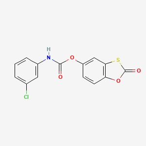 2-Oxo-1,3-benzoxathiol-5-yl (3-chlorophenyl)carbamate