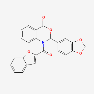 2-(1,3-benzodioxol-5-yl)-1-(1-benzofuran-2-ylcarbonyl)-1,2-dihydro-4H-3,1-benzoxazin-4-one